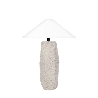 Ceramiczna lampa stołowa boho Massi szara